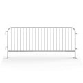 Angry Bull Barricades Metal Interlocking Steel Barricade (8.5 Ft. Heavy Duty, Flat Feet, White Powder Coated, Set of 10)