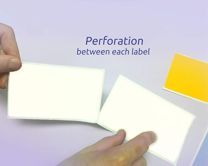 NextDayLabels 500 Rectangle Stickers (3" x 5") - Color Coding Labels Roll - Moving Labels for Boxes, Colored Inventory Stickers for Packing, Organizing, and Storage (White)