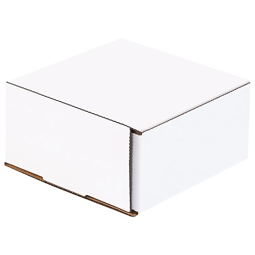 Box USA BM663 6"L x 6"W x 3"H, White (Pack of 50)