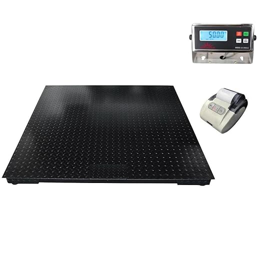 Liberty Industrial Floor Scale with Indicator & Printer, Accurate Digital 60" x 60" Pallet Scales for Warehouse or Shipping Weighing | 5000 lbs x 1 lb