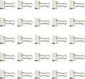 HAHIYO Binder Clips Paper Clamps Spring Steel Sturdy 0.98 inches Width 0.31 Inch Capacity No Sharp Edges Heavy Duty Tight Grip Reusable Silver Metal Bright Finish for Home Office School 25 Pack