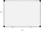 Amazon Basics Magnetic Dry Erase Whiteboard, 24"W x 18"H, Aluminium Frame, Silver/White