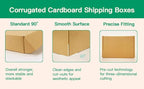 4x4x2 Inch Small Shipping Boxes Pack of 100, Brown Corrugated Cardboard Mailer Boxes for Packing Mailing Small Business Gift Packing