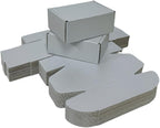 50 Pcs 4.3 x 3.1 x 2 inches Mini Size Corrugated Cardboard Gift Boxes Recyclable Shipping Boxes for Packing Jewelry Ornament Gift Craft Packaging Supplier (Silver, 4.3 x 3.1 x 2")