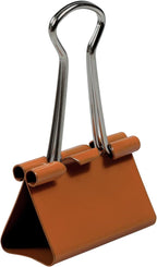 JAM PAPER Colorful Binder Clips - Medium - 1 1/4 Inch (32 mm) - Orange Binderclips - 15/Pack