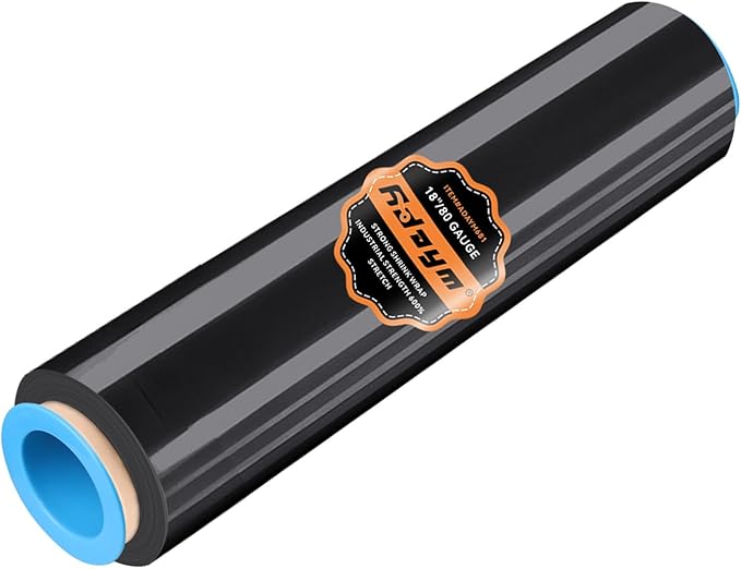 ADAYM 18" x 1500' Stretch/Shrink Wrap Roll - Plastic Wrap for Moving, Heavy Duty 80 Gauge, 600% Stretch for Packing, Pallets, Shipping&Furniture Protection with Handles