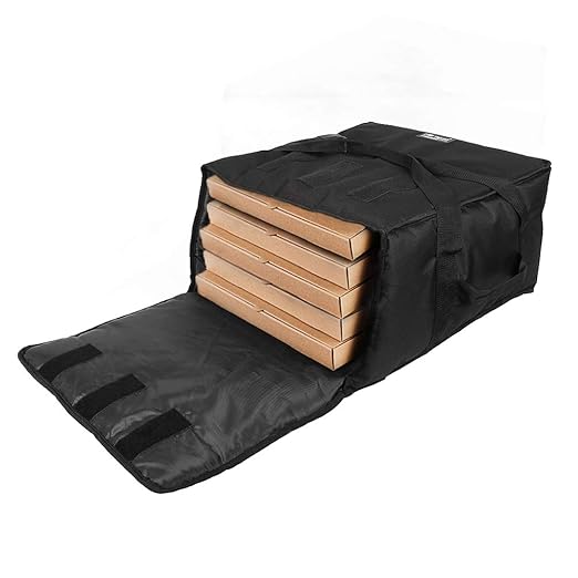Pizza Bag,Large Thermal Pizza Delivery Bags Insulated Food Delivery Bag Professional Moisture Free Pies Pizza Warmer Carrier Bags Hold Up 5-16" or 4-18" (Black, 20"X20"X11")
