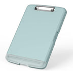 Rimilak Plastic Clipboard with Storage, 8.5 x 11 High Capacity Folio Nursing Case with Pen Holder, Size 14.2 x 9.6 x 1.2″ Folder Side-Opening for Classroom, Teacher, Smooth Writing, Dark Green