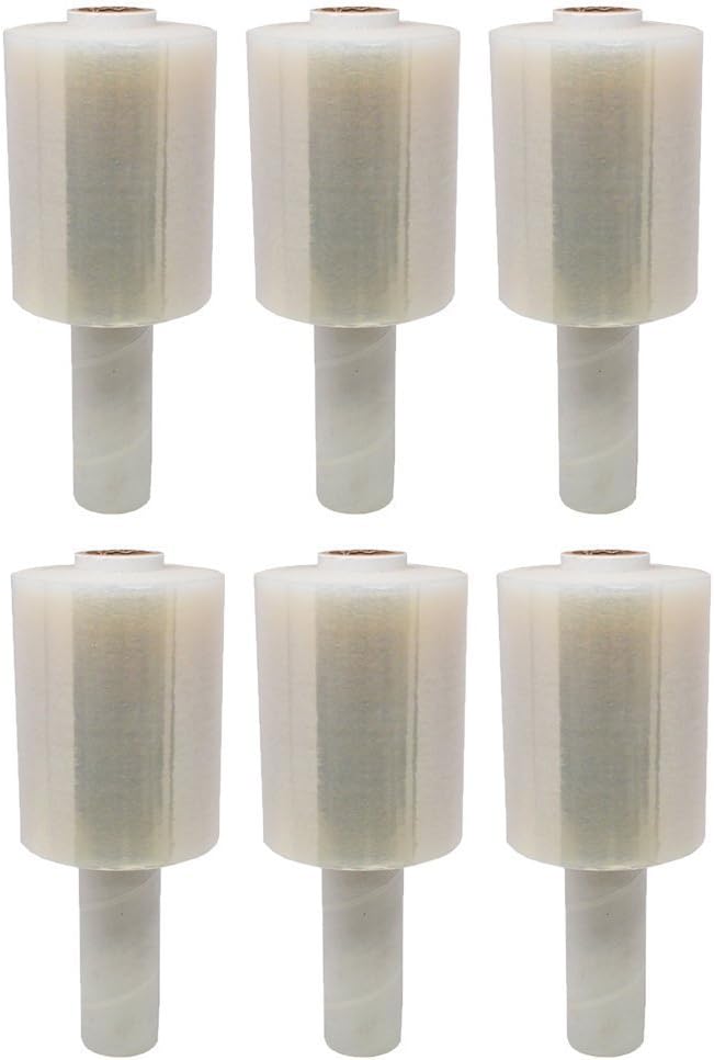 TOTALPACK - 5" x 1,000 FT - 80 Gauge, 6 Pack Shrink Film. Shrink Mini Wrap with Dispenser, Pallet Wrap, Stretch Film Plastic Wrap - Industrial Strength Hand Stretch Wrap.