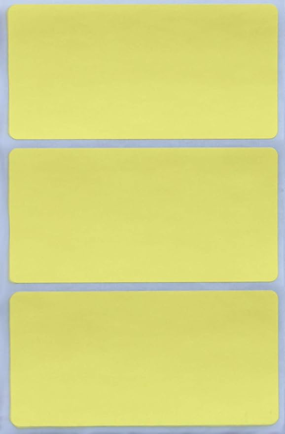 Royal Green Rectangular Stickers Color-Coding Labels for Organizing, Moving, and Storage Boxes 4" x 2" Stickers to Write On Name Tags, 300-Pack (Pastel Yellow)