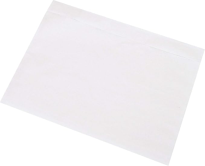 SJPACK 1000 7.5" x 5.5" Clear Adhesive Top Loading Packing List/Label Envelopes Pouches