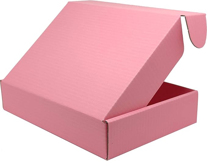 Small Pink Shipping Boxes for Small Business Pack of 25-8x5.5x1.6 inches Cardboard Corrugated Mailer Boxes for Shipping Packaging Craft Gifts Giving Products