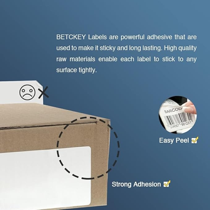 BETCKEY - Compatible Large Address Labels Replacement for Brother DK-1208 (1.4 in x 3.5 in), Use with Brother QL Label Printers [10 Rolls/4000 Labels]