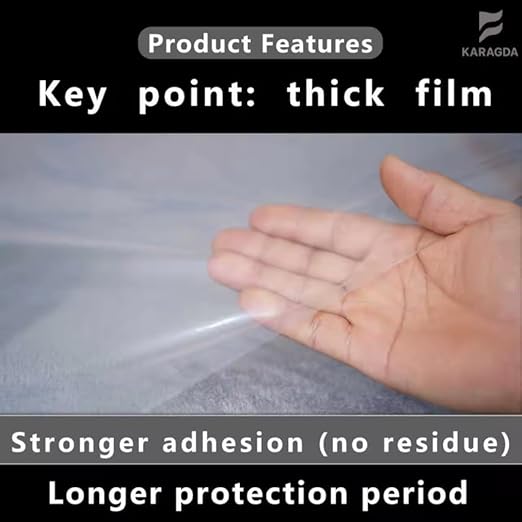 24” x 250 ft Carpet Protection Film – Heavy-Duty Clear Self-Adhesive Floor Protector for Moving, Painting & Construction