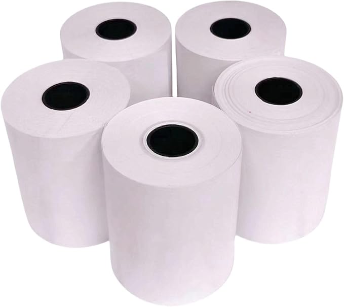 (10 Rolls) 2 1/4 x 85 Thermal Receipt Paper Rolls, POS Cash Register Paper Rolls, BPA Free 2.25x85ft Long Per Thermal Paper Receipt