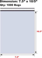 iMBAPrice Poly Mailers 7.5x10.5 Inch, 1000-Pack – Small Size #2 White Shipping Bags Self-Seal Adhesive, Waterproof Mailing Envelopes for Jewelry, Makeup & Business Packaging