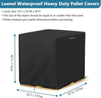Outdoor Pallet Cover, Waterproof Heavy Duty Square Universal Pallet Box Covers Fits Large Pallets Up to 53" x 53" x 45", Cargo Turnover Cover With Zipper