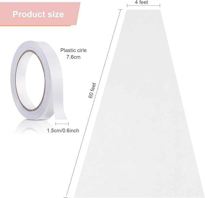Preboun 3.9 x 60 ft Carpet Runner for Party Felt Runway Rug Runner Rug with Carpet Tape for Halloween Wedding Christmas Xmas Thanksgiving Outdoor Accessories Wedding Party Hallway (White)