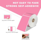 PARLAIM 3 X 5 Inch Rectangle Adhesive Color Coding Stickers,Square Inventory Stickers -250 Per Dispenser Box Pink