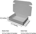 20 Pcs 17.7 x 13.8 x 2.5 inches X-Large Size Corrugated Cardboard Gift Boxes Recyclable Shipping Boxes for Mailing & Holidays, Wedding, Birthday, Gifts Packaging (Gray)