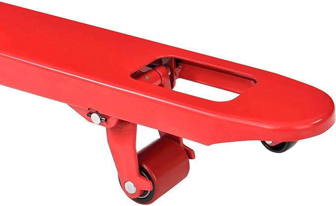 Global Industrial Standard Duty Narrow Pallet Jack with 21" W x 48" L Forks, 5500 lb. Capacity, Manual Pallet Truck for Warehouse, Manufacturing and Retail, Red Powder Coat Finish