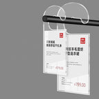 2 Pack Label Holder Price Tag Displays Sign Holder Data Card Holder Ads Display Stand for Retail Store Clothing Price Tag (S 70*100mm/2.76*3.94inches)