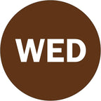 NextDayLabels - 2" Round Inventory Control Day of The Week Labels - 500 Per Roll (WED)