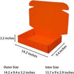 20 Pcs 14.2 x 9.4 x 3.2 inches Shipping Boxes for Small Business Cardboard Corrugated Mailer Boxes for Shipping Packaging Holidays Craft Gifts Giving Products (Orange Red, 14.2 x 9.4 x 3.2")