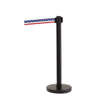 VIP Crowd Control Retractable Belt Stanchion Queue Safety Barrier Set, 36" Ht, 78" Belt + Wall Bracket (6 Posts Patriot Belt + SFrame + WBracket)
