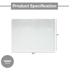 7"x 10" Clear Enclosed Packing Envelope Plain Face Usable Dim 6.5" x 9.5" Front- Clear, Back- White (1000 Pack)