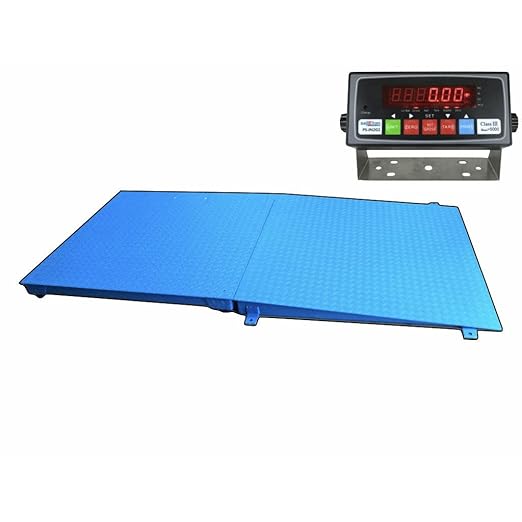 Liberty Industrial 48" x 48” Floor Scale, Accurate Digital Pallet Scales with a Ramp for Warehouse or Shipping Weighing, 5000 lbs x 1 lb
