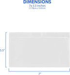 100 Count 7" x 5.5" Shipping Label Envelopes, Clear Packing List Pouches with Self-Adhesive Back, Top Loading for Shipping Labels Sleeves, for Packing Slips, Labels Invoices & Paperwork. GPI