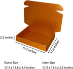 20 Pcs 17.7 x 13.8 x 2.5 inches X-Large Size Corrugated Cardboard Gift Boxes Recyclable Shipping Boxes for Mailing & Holidays, Wedding, Birthday, Gifts Packaging (Copper)