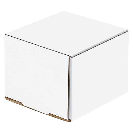 Box USA BMLR2 4 3/8"L x 4 3/8"W x 3 1/2"H, White (Pack of 50)