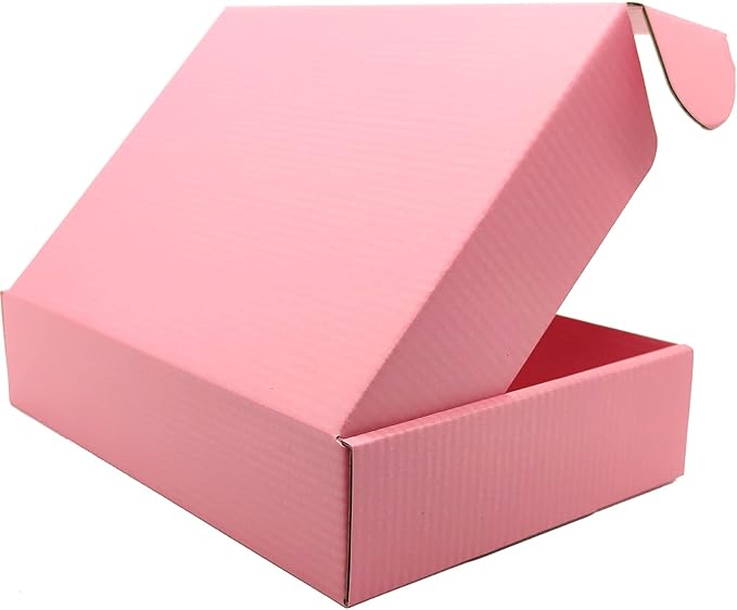 Small Pink Shipping Boxes for Small Business Pack of 25-9x6x2 inches Cardboard Corrugated Mailer Boxes for Shipping Packaging Craft Gifts Giving Products