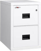FireKing Turtle Vertical 2 Drawer Legal and Letter Fire Safe File Cabinet with Key Lock, 1 Hour Fire Rated, UL Rated & Water Resistant Home Safe, Filing Cabinet, Made in The USA, Arctic White