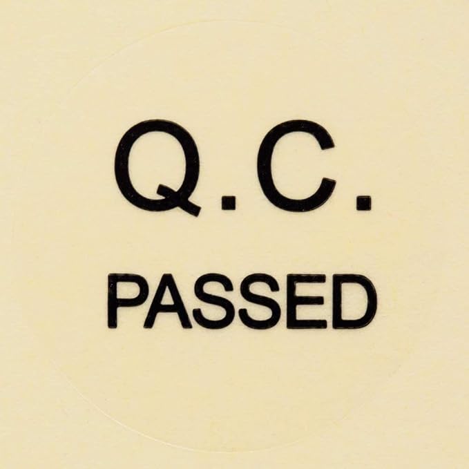 QC Passed Label Sticker Clear PVC Material Diameter 3CM Large Size QC Adhesive Sticker (500)