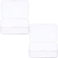 HARFINGTON 2pcs Component Storage Box 3.54" PP Electronic Organizer Box with Cover Hardware Containers Tools Boxes for Small Accessories