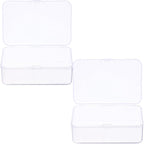 HARFINGTON 2pcs Component Storage Box 3.54" PP Electronic Organizer Box with Cover Hardware Containers Tools Boxes for Small Accessories
