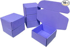 10 Pcs 9.8 x 9.8 x 4 inches Large Size Corrugated Cardboard Gift Boxes Recyclable Shipping Boxes for Mailing & Holidays, Wedding, Birthday, Gifts Packaging (Lavender, 9.8 x 9.8 x 4")