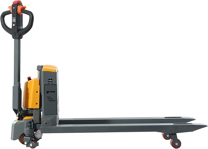 Tory Carrier Electric Pallet Jack Truck 3300lbs Capacity Lithium Electric Pallet Trucks 48" x27" Forks Li-ion Battery Lift for Narrow Spaces, Easy Battery Replacement-Yellow