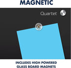 Quartet Magnetic Dry Erase Board, 96" x 48" Glass Whiteboard for Wall, Infinity, Black (G9648B)