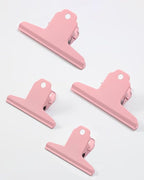 2PCS Extra Large Binder Clips Metal Bulldog Clips Large Paper Clamps Holder Chip Clips for Home School Office Drawing Bag Pink 3inch