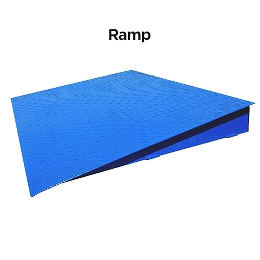 PEC Heavy-Duty Industrial Floor Scale with Carbon Steel Ramp, Warehouse Pallet Weighing Equipment, Accurate Digital Indicator Included (48” x 60”, Ramp4840)