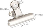 Coideal Silver Metal Hinge Clips - 20 Pack 2 Inch Large Bull Binder Paper Clips Clamp for Office Pictures Photos, Kitchen Food Bags (50mm)
