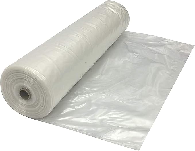 Farm Plastic Supply - Clear Plastic Sheeting - 6 mil (14' x 100') - Thick Plastic Sheeting, Heavy Duty Polyethylene Film, Drop Cloth Vapor Barrier Covering for Crawl Space
