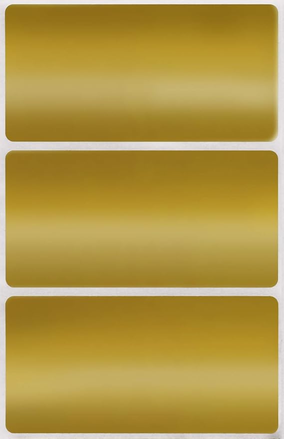 Royal Green 4" x 2" Blank Stickers to Write On Name Tags Color-Coding Labels for Moving, and Storage Boxes - 108 Sheets, 324 Labels (Metallic Gold)