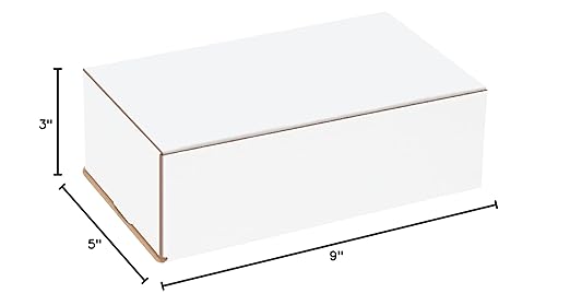 Box USA BM953 9"L x 5"W x 3"H, White (Pack of 50)