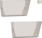 Clear Acrylic Single Pocket, Plastic Hanging Wall Mount File Holder for Office Home (Gray, 2 Pack)