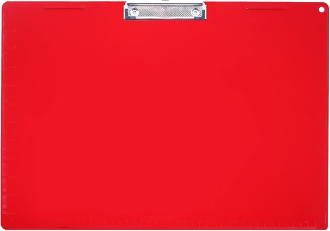 Acocony 11x17 Clipboard Landscape Extra Large Clipboard Low Profile Clip 11 x 17 Clipping Board Plastic Red Pack of 1